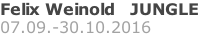 Felix Weinold   JUNGLE 07.09.-30.10.2016